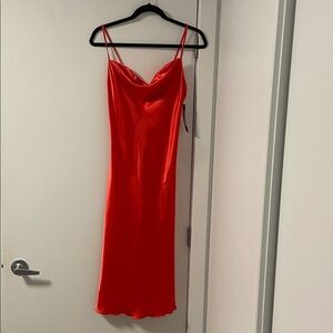 Bebe Red Slip Dress